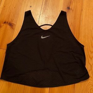 Nike Mesh Running Crop Black Medium